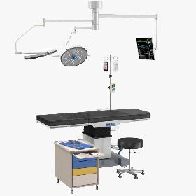3D Surgery Table Set 3D Model model